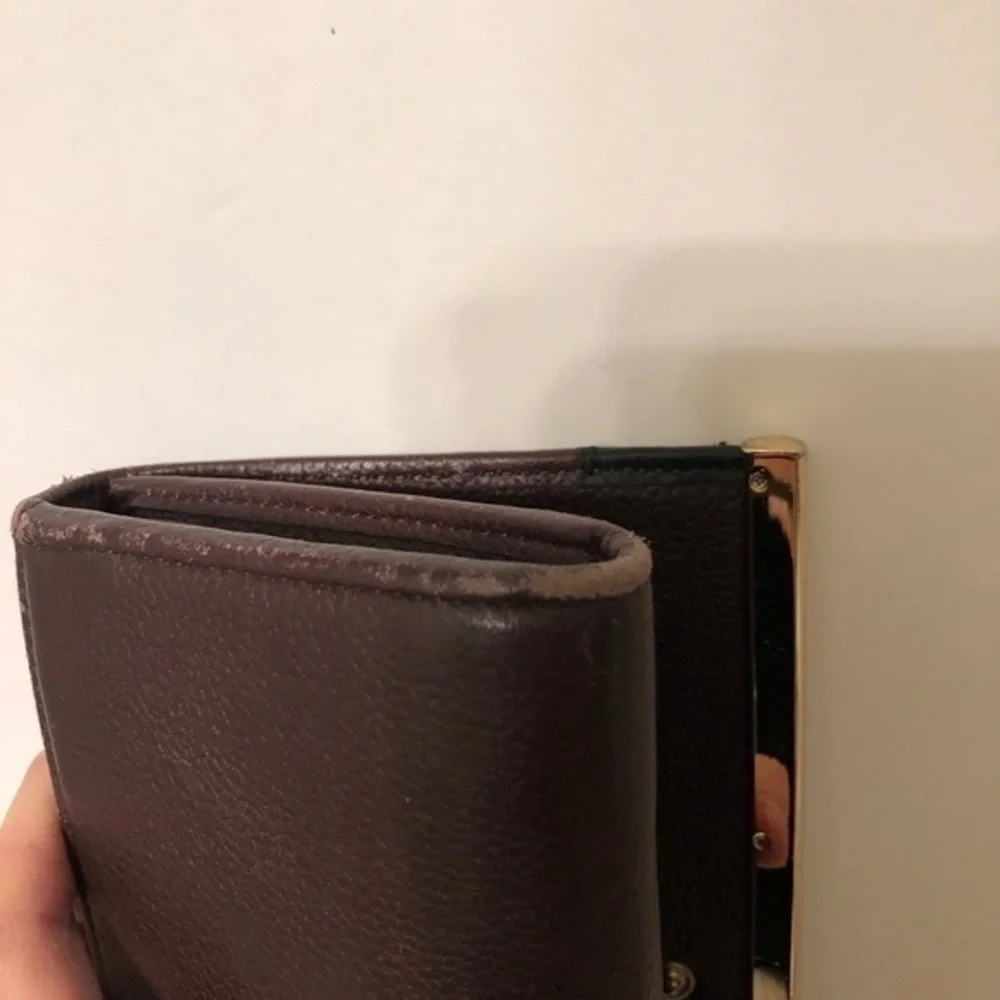 Chloe See by Chole burgundy and black clutch bag